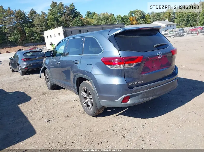 2017 TOYOTA HIGHLANDER VIN 5TDBZRFH2HS463198 — фото 3