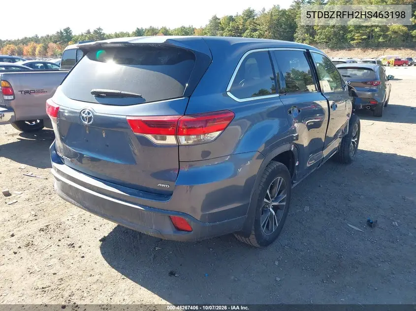 2017 TOYOTA HIGHLANDER VIN 5TDBZRFH2HS463198 — фото 4