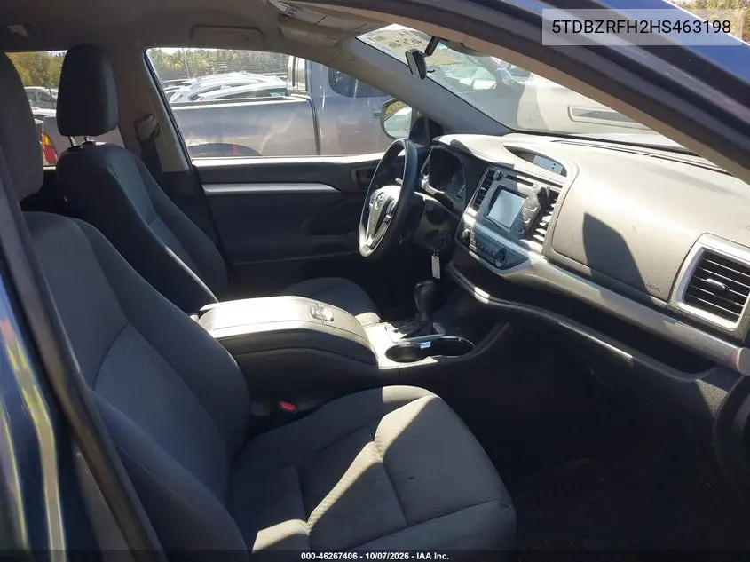 2017 TOYOTA HIGHLANDER VIN 5TDBZRFH2HS463198 — фото 5