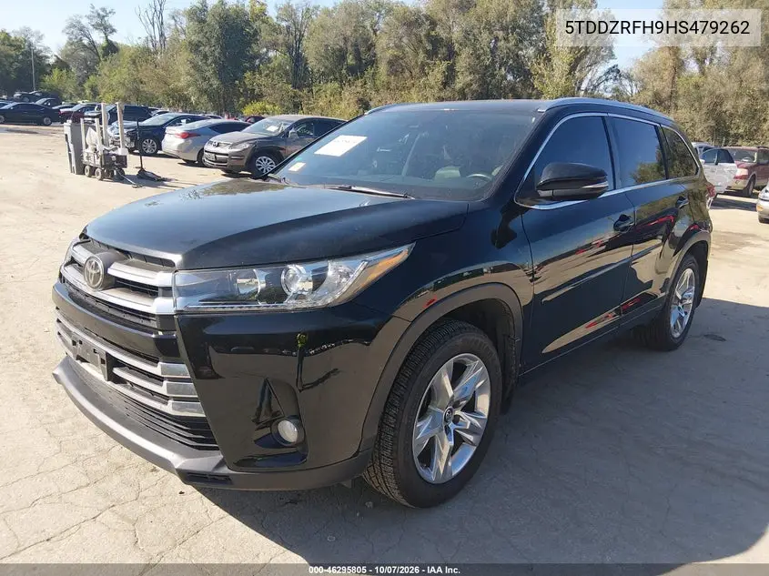2017 TOYOTA HIGHLANDER VIN 5TDDZRFH9HS479262 — фото 2