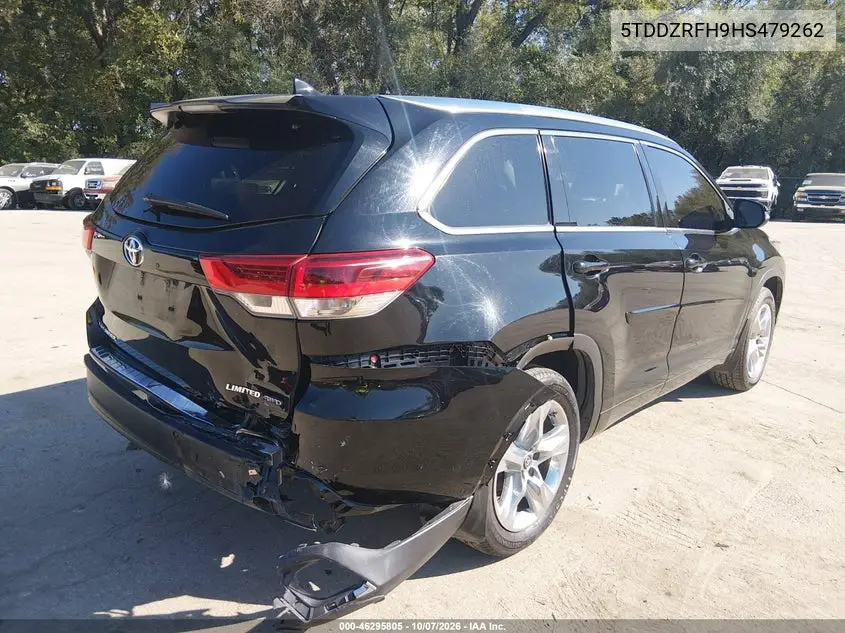 2017 TOYOTA HIGHLANDER VIN 5TDDZRFH9HS479262 — фото 4