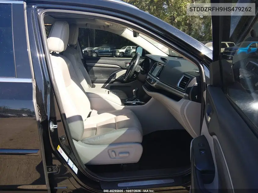 2017 TOYOTA HIGHLANDER VIN 5TDDZRFH9HS479262 — фото 5