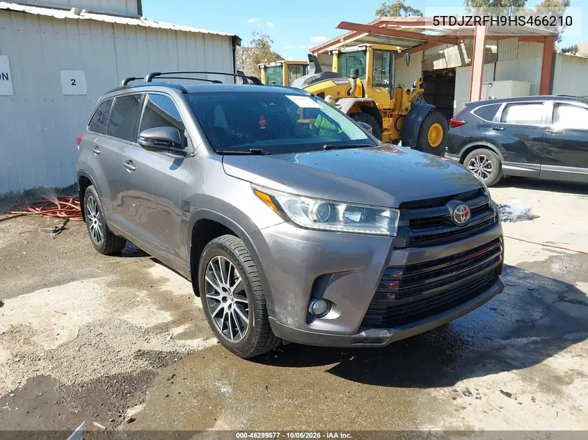TOYOTA HIGHLANDER 2017, VIN 5TDJZRFH9HS466210