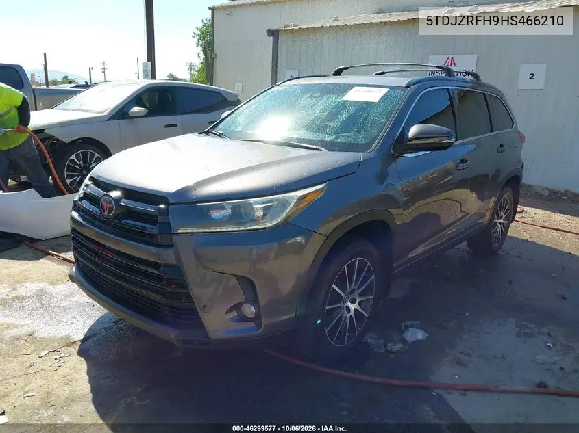2017 TOYOTA HIGHLANDER VIN 5TDJZRFH9HS466210 — фото 2
