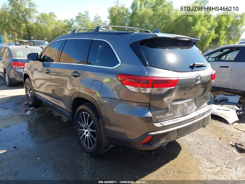 2017 TOYOTA HIGHLANDER VIN 5TDJZRFH9HS466210 — фото 3