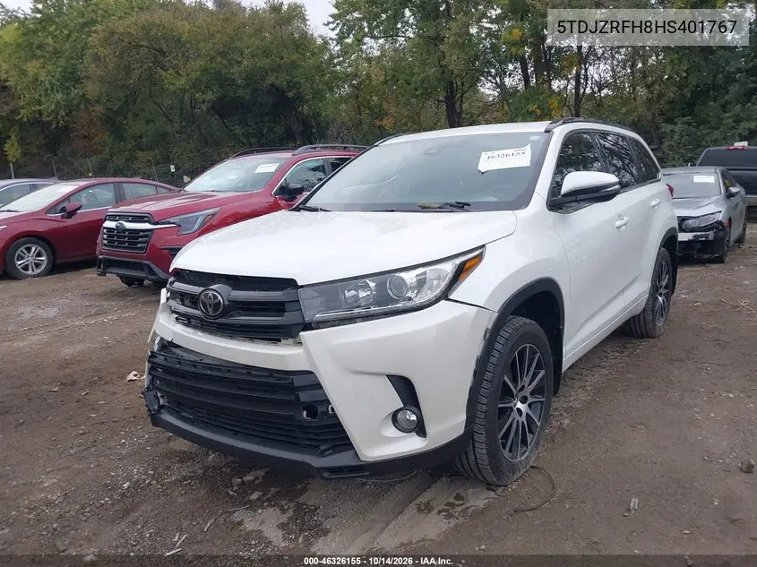 2017 TOYOTA HIGHLANDER VIN 5TDJZRFH8HS401767 — фото 2
