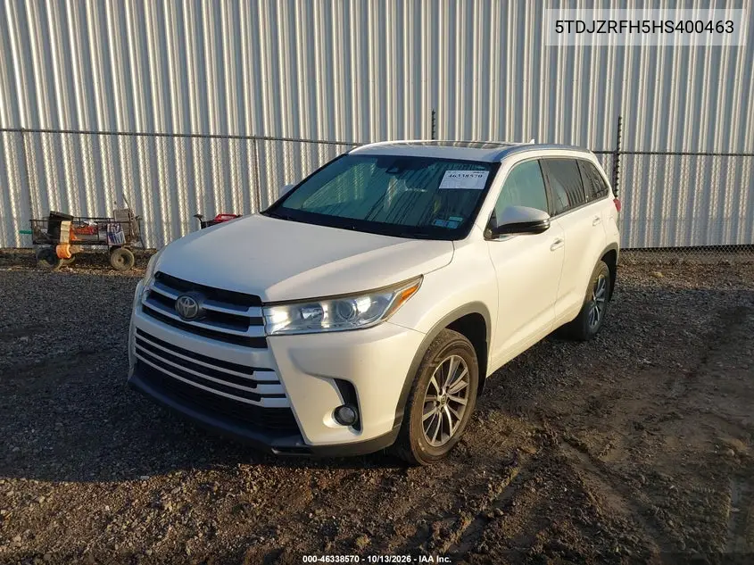 2017 TOYOTA HIGHLANDER VIN 5TDJZRFH5HS400463 — фото 2