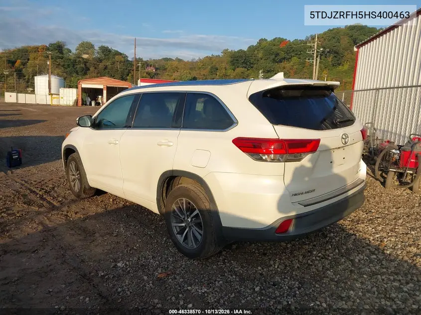 2017 TOYOTA HIGHLANDER VIN 5TDJZRFH5HS400463 — фото 3