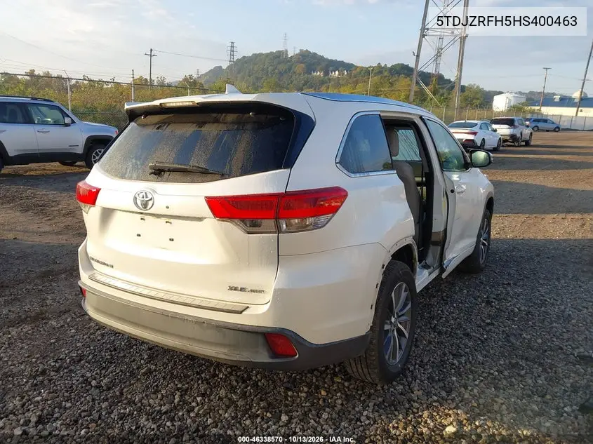 2017 TOYOTA HIGHLANDER VIN 5TDJZRFH5HS400463 — фото 4