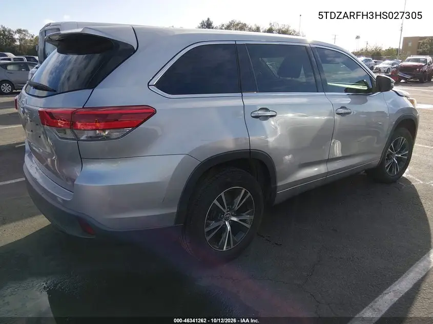 2017 TOYOTA HIGHLANDER VIN 5TDZARFH3HS027305 — фото 4