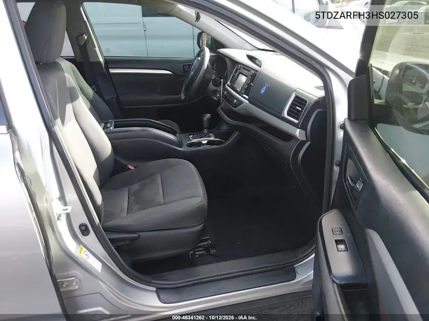 2017 TOYOTA HIGHLANDER VIN 5TDZARFH3HS027305 — фото 5