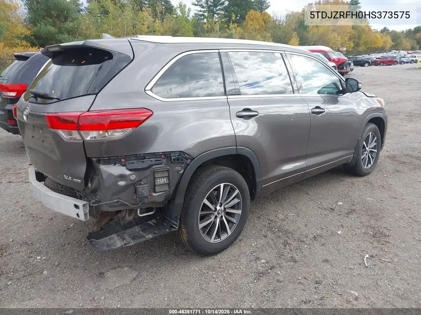 2017 TOYOTA HIGHLANDER VIN 5TDJZRFH0HS373575 — фото 4