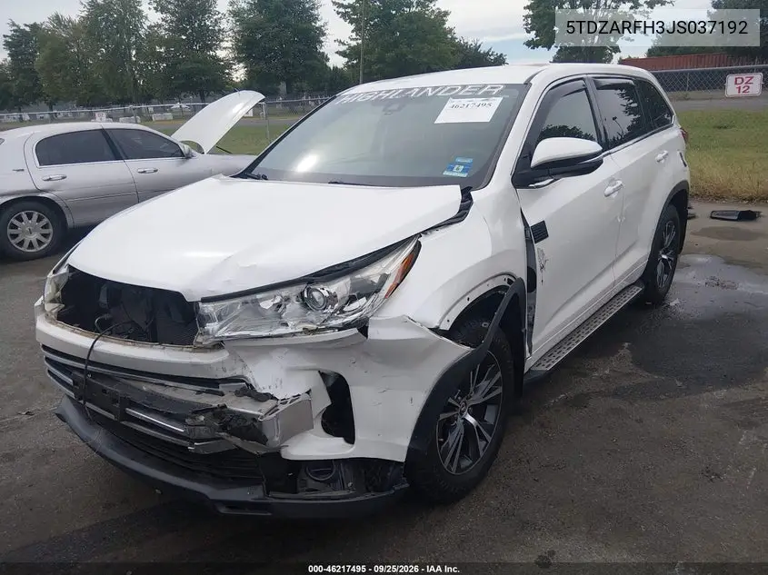 2018 TOYOTA HIGHLANDER VIN 5TDZARFH3JS037192 — фото 2