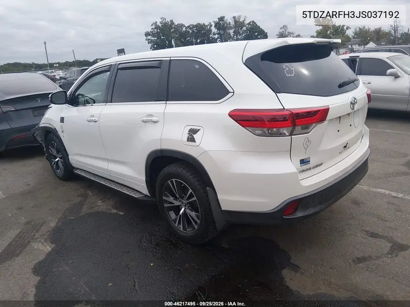 2018 TOYOTA HIGHLANDER VIN 5TDZARFH3JS037192 — фото 3