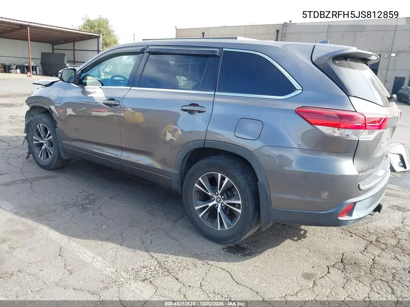2018 TOYOTA HIGHLANDER VIN 5TDBZRFH5JS812859 — фото 3