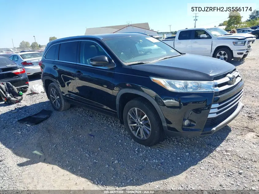 TOYOTA HIGHLANDER 2018, VIN 5TDJZRFH2JS556174