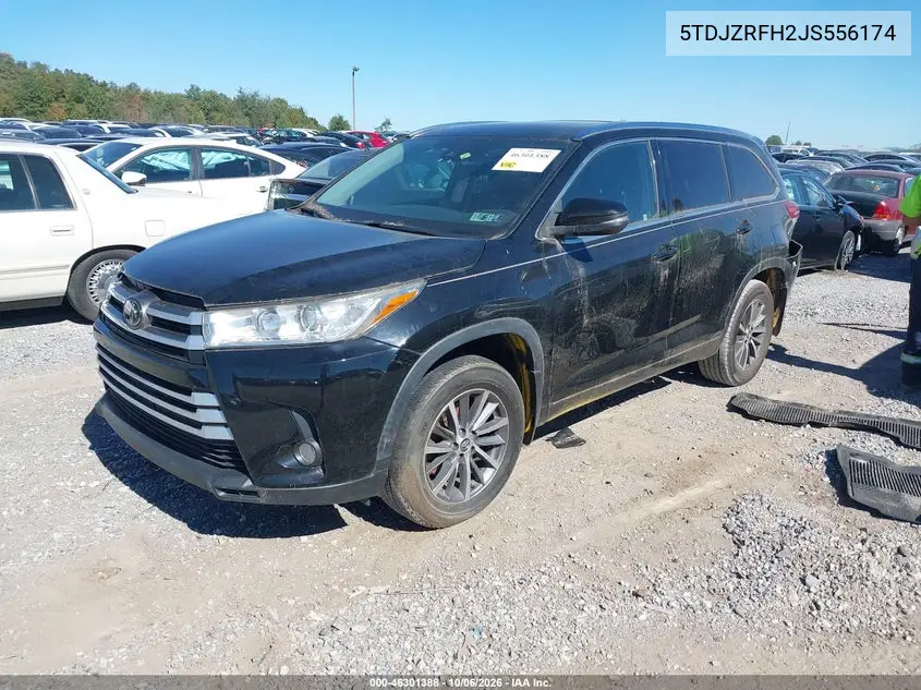 2018 TOYOTA HIGHLANDER VIN 5TDJZRFH2JS556174 — фото 2