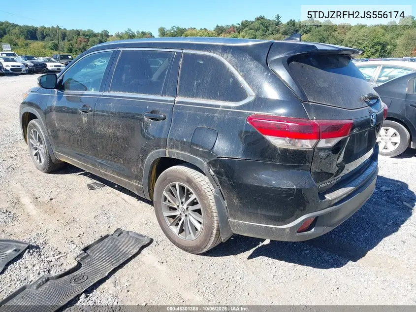 2018 TOYOTA HIGHLANDER VIN 5TDJZRFH2JS556174 — фото 3