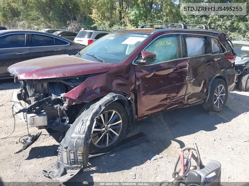 2018 TOYOTA HIGHLANDER VIN 5TDJZRFH3JS495255 — фото 2