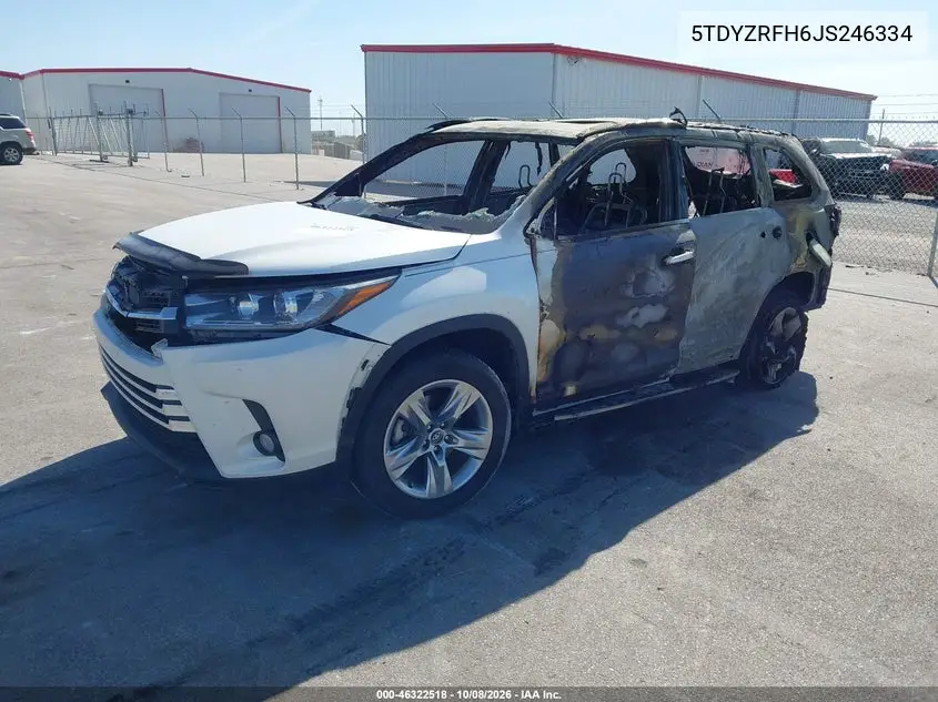2018 TOYOTA HIGHLANDER VIN 5TDYZRFH6JS246334 — фото 2