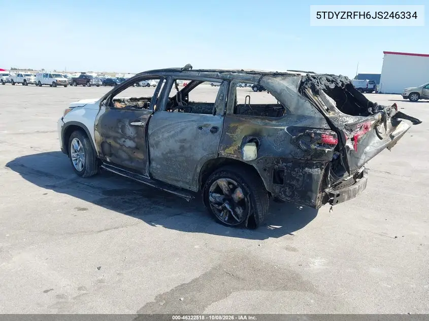 2018 TOYOTA HIGHLANDER VIN 5TDYZRFH6JS246334 — фото 3