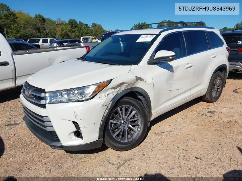 2018 TOYOTA HIGHLANDER VIN 5TDJZRFH9JS543969 — фото 2