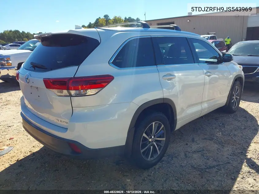 2018 TOYOTA HIGHLANDER VIN 5TDJZRFH9JS543969 — фото 4