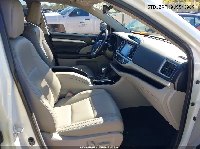 2018 TOYOTA HIGHLANDER VIN 5TDJZRFH9JS543969 — фото 5