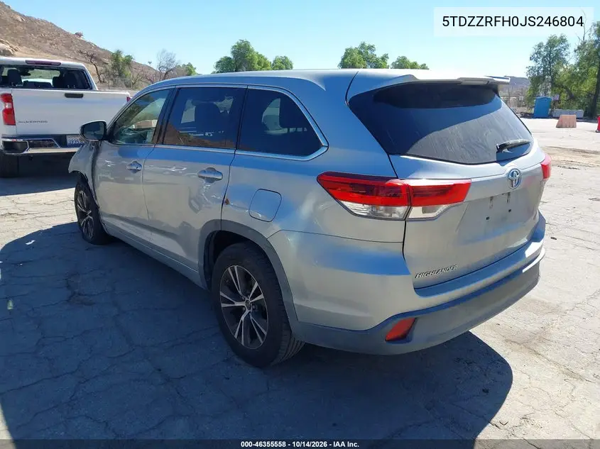 2018 TOYOTA HIGHLANDER VIN 5TDZZRFH0JS246804 — фото 3