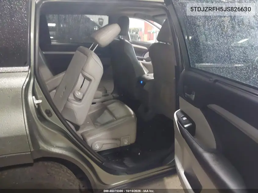 2018 TOYOTA HIGHLANDER VIN 5TDJZRFH5JS826630 — фото 8