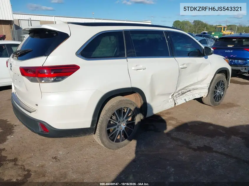 2018 TOYOTA HIGHLANDER VIN 5TDKZRFH6JS543321 — фото 4