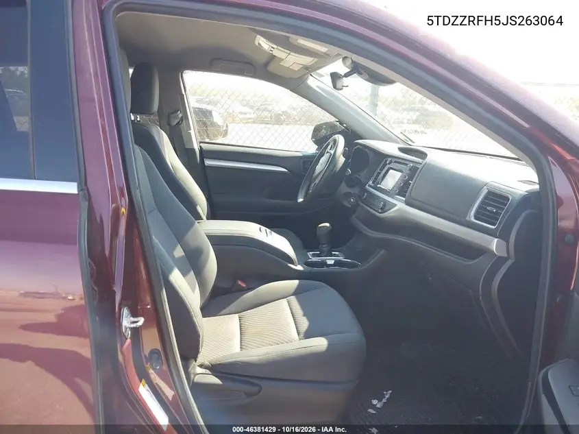 2018 TOYOTA HIGHLANDER VIN 5TDZZRFH5JS263064 — фото 5