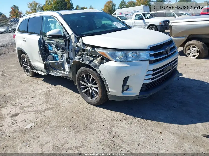 TOYOTA HIGHLANDER 2018, VIN 5TDJZRFHXJS525612