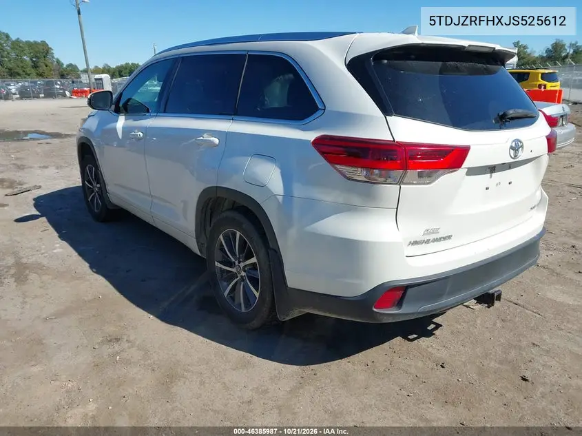 2018 TOYOTA HIGHLANDER VIN 5TDJZRFHXJS525612 — фото 3