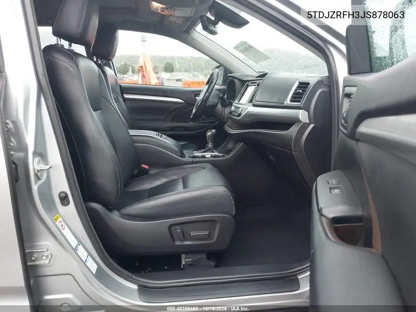 2018 TOYOTA HIGHLANDER VIN 5TDJZRFH3JS878063 — фото 5
