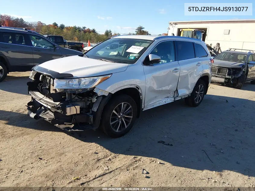 2018 TOYOTA HIGHLANDER VIN 5TDJZRFH4JS913077 — фото 2