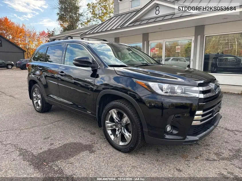 TOYOTA HIGHLANDER 2019, VIN 5TDDGRFH2KS053684