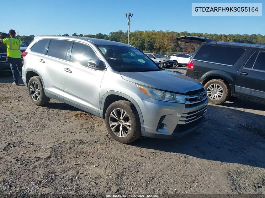 TOYOTA HIGHLANDER 2019, VIN 5TDZARFH9KS055164