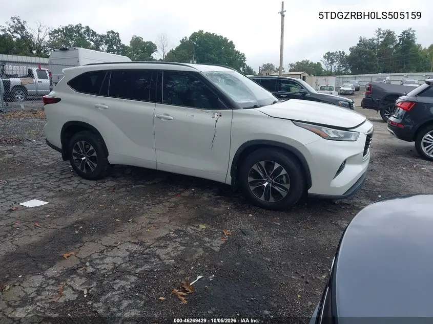 TOYOTA HIGHLANDER 2020, VIN 5TDGZRBH0LS505159