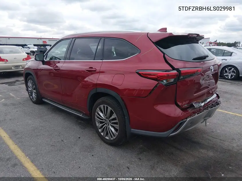 2020 TOYOTA HIGHLANDER VIN 5TDFZRBH6LS029981 — фото 3