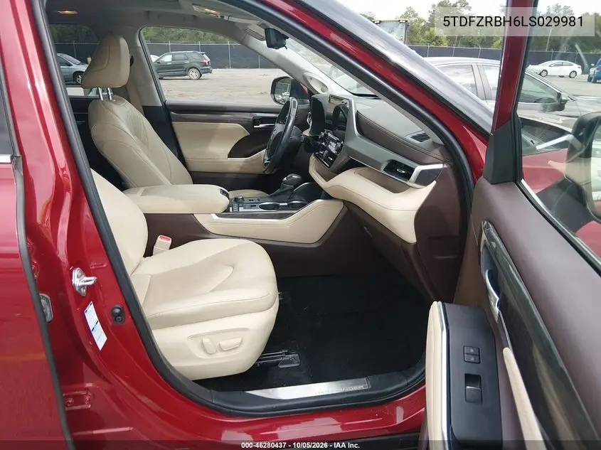 2020 TOYOTA HIGHLANDER VIN 5TDFZRBH6LS029981 — фото 5