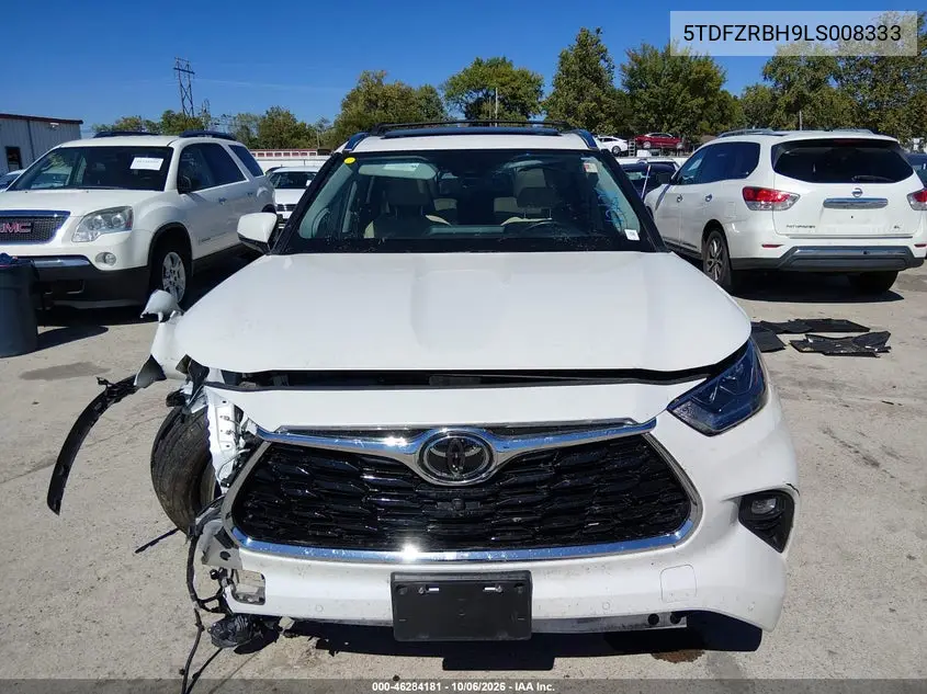 2020 TOYOTA HIGHLANDER VIN 5TDFZRBH9LS008333 — фото 11