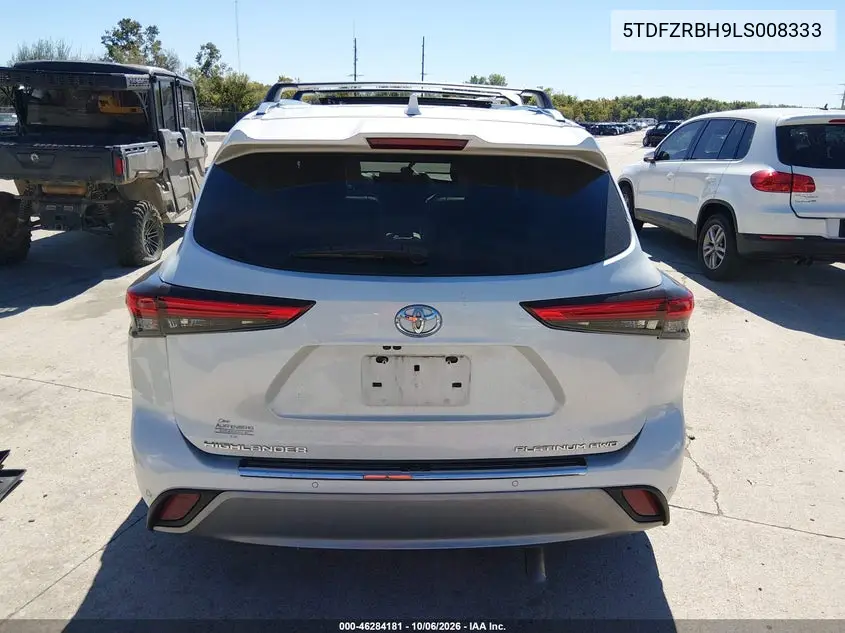 2020 TOYOTA HIGHLANDER VIN 5TDFZRBH9LS008333 — фото 15
