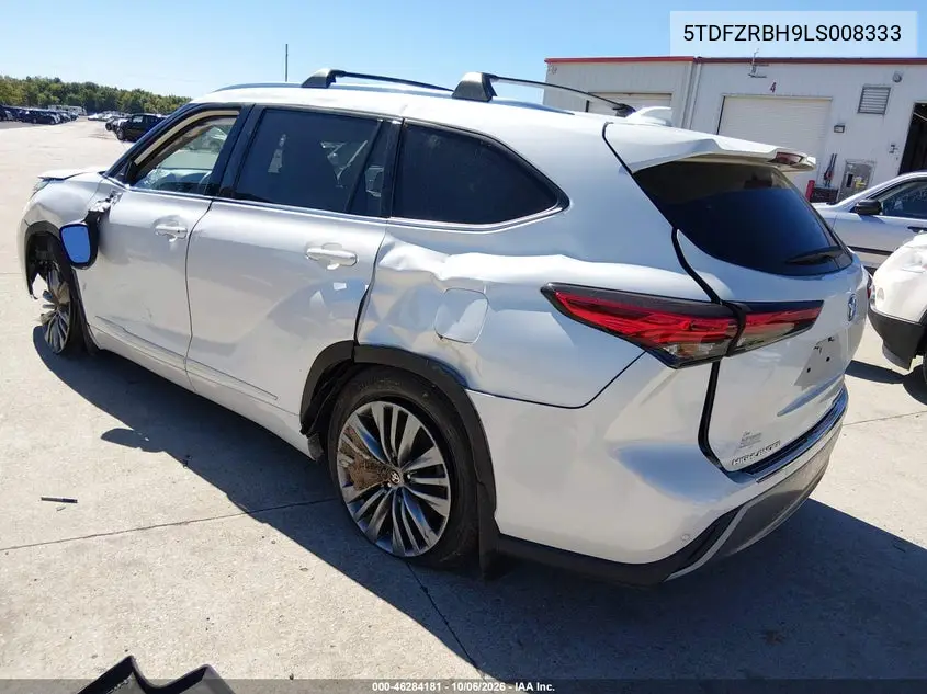 2020 TOYOTA HIGHLANDER VIN 5TDFZRBH9LS008333 — фото 3