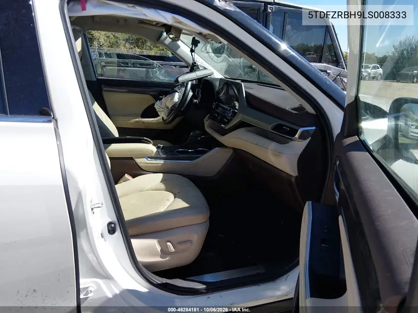2020 TOYOTA HIGHLANDER VIN 5TDFZRBH9LS008333 — фото 5