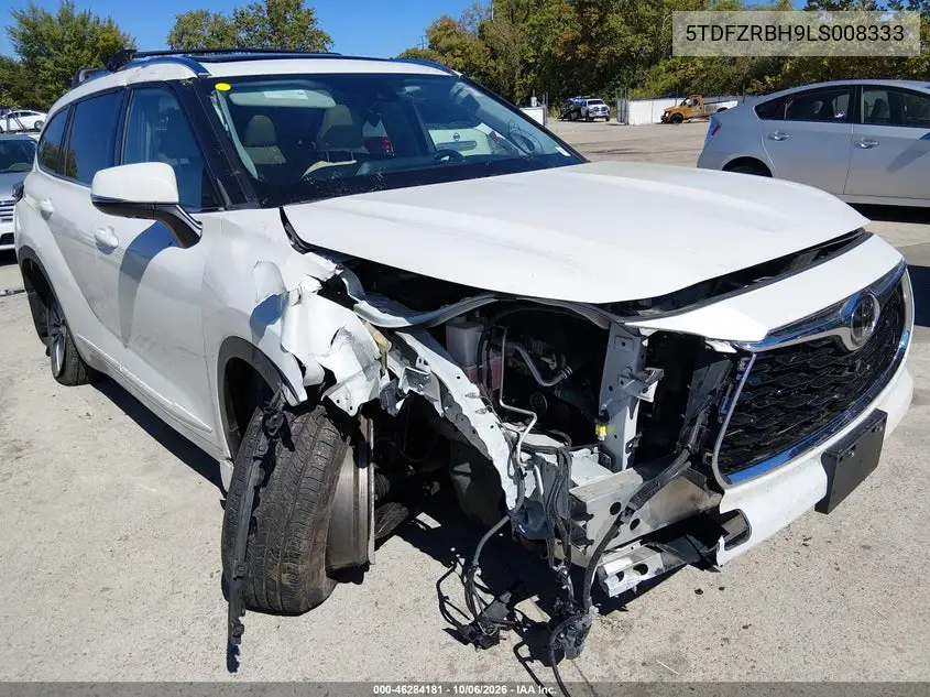 2020 TOYOTA HIGHLANDER VIN 5TDFZRBH9LS008333 — фото 6