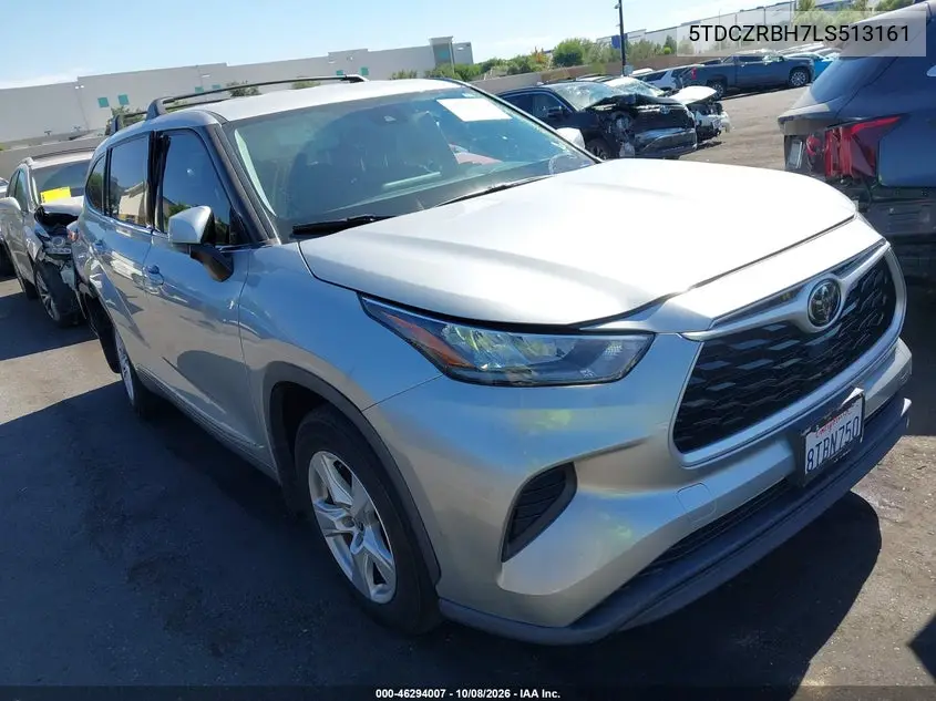 TOYOTA HIGHLANDER 2020, VIN 5TDCZRBH7LS513161