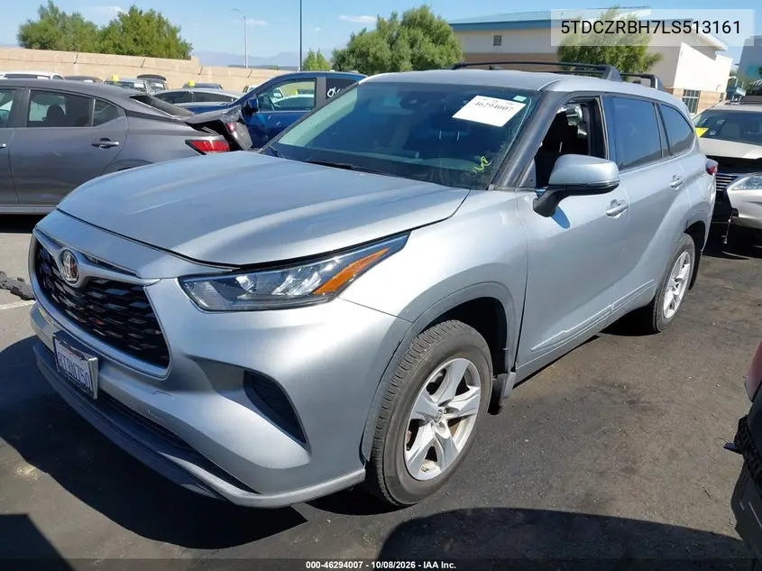2020 TOYOTA HIGHLANDER VIN 5TDCZRBH7LS513161 — фото 2