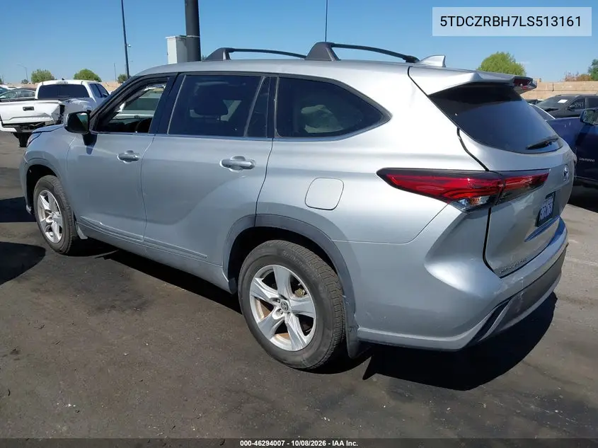 2020 TOYOTA HIGHLANDER VIN 5TDCZRBH7LS513161 — фото 3