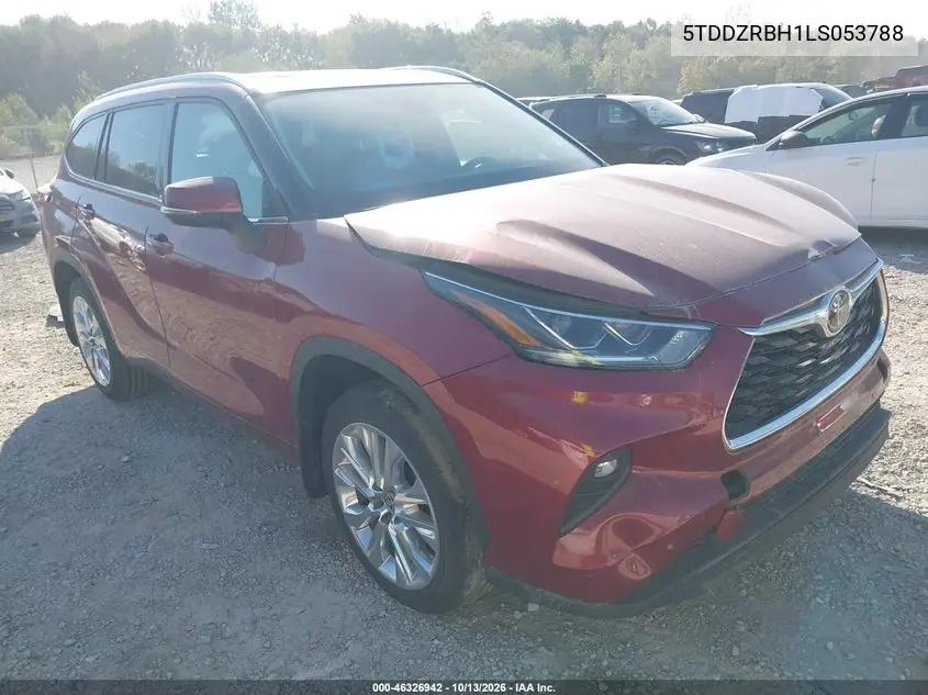 TOYOTA HIGHLANDER 2020, VIN 5TDDZRBH1LS053788